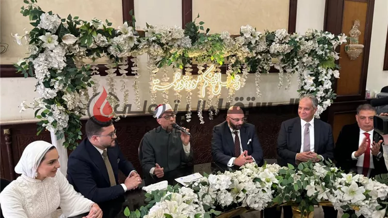 هشام رضوان يحتفل بعقد قران نجله حازم على حبيبه سليمان