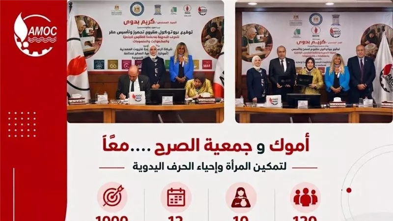 أموك وجمعية الصرح ...أيد واحدة لتمكين المرأة وإحياء الحرف اليدوية