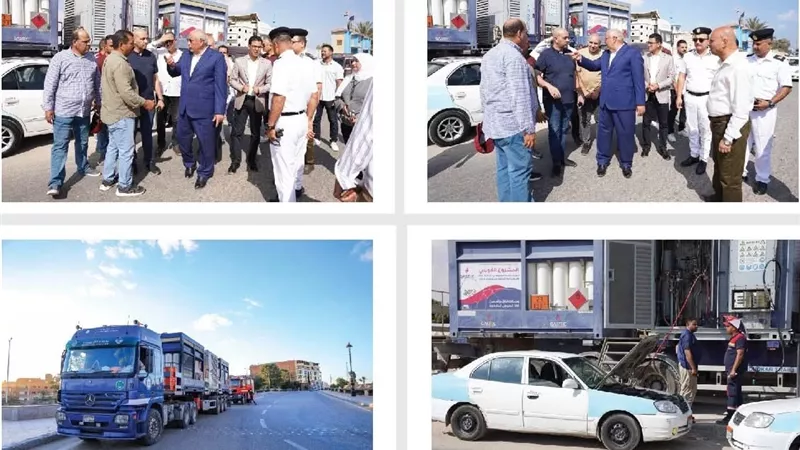 محافظ مطروح يتفقد محطة غازتك المتنقلة