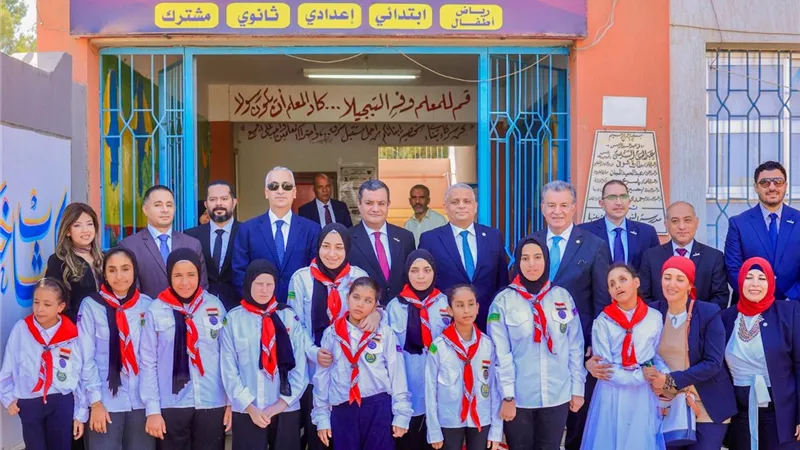 غاز مصر تفتتح المعمل الرقمي بمدرسة النور للمكفوفين ببنها